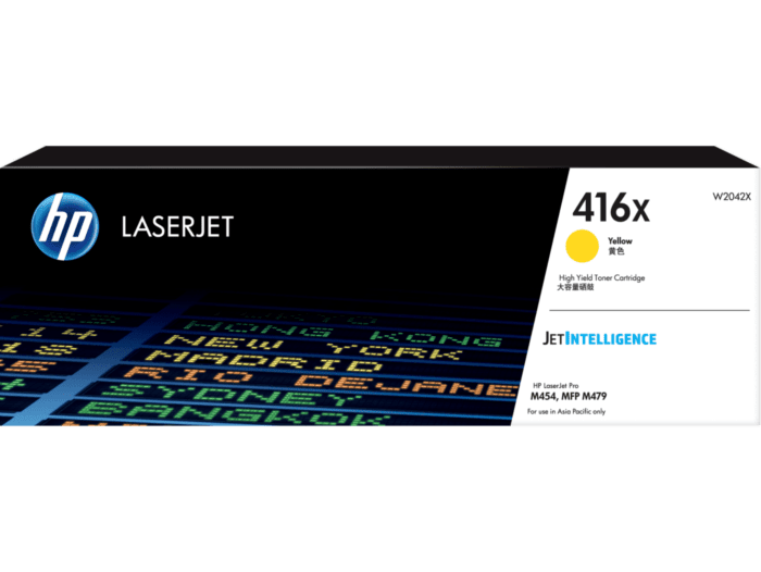HP 416X High Yield Yellow Original LaserJet Toner Cartridge-(W2042X)